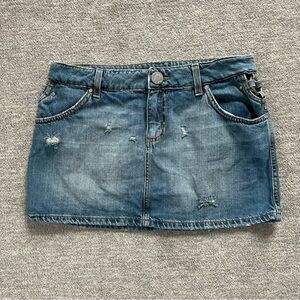 LJ Distressed Denim Mini Skirt Sz. 29